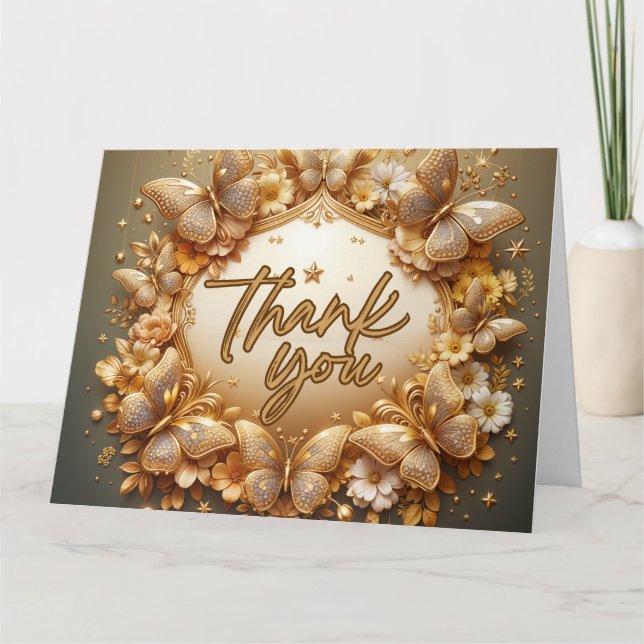 Schmetterling Danke Karte (Vorderseite)