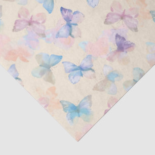 Schmetterling Dekor im Creme-Ton Seidenpapier