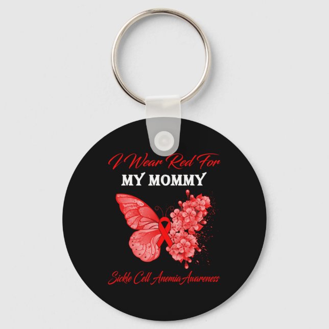 Schmetterling, den ich für meine Mama-Sichelzellen Schlüsselanhänger (Vorderseite)