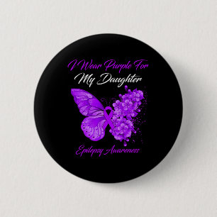 Schmetterling, den ich für meine Tochter Epilepsie Button