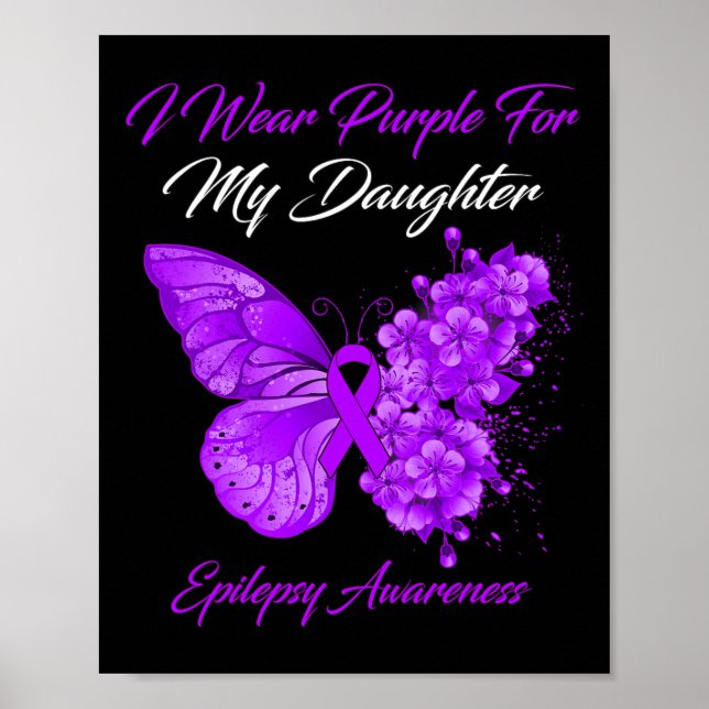 Schmetterling, den ich für meine Tochter Epilepsie Poster (Vorne)