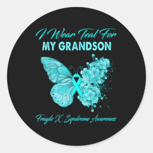 Schmetterling, den ich für meinen Grandson Fragile Runder Aufkleber