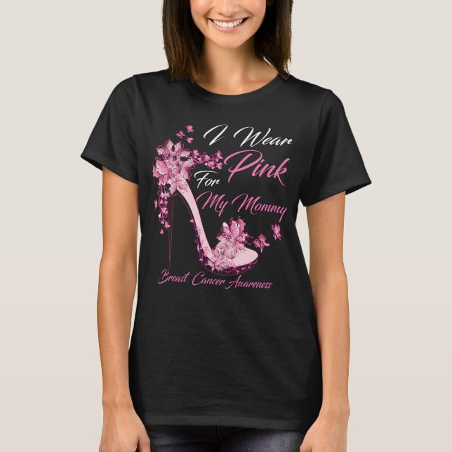 Schmetterling, den ich für meinen Mama-Brustkrebs  T-Shirt (Vorderseite)