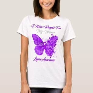 Schmetterling, den ich für meinen Mama-Lupus Lila T-Shirt