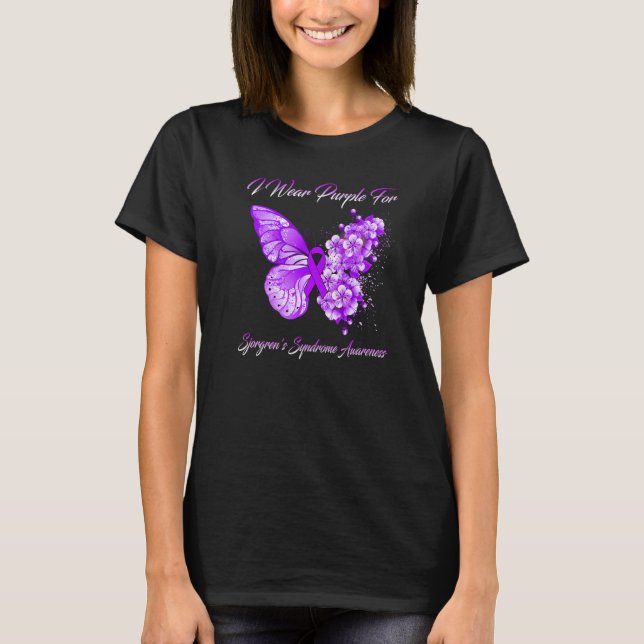 Schmetterling, den ich für Sjorgrens Syndrom Aw Li T-Shirt (Vorderseite)