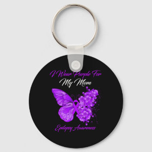 Schmetterling, den ich Lila für meine Mama Epileps Schlüsselanhänger