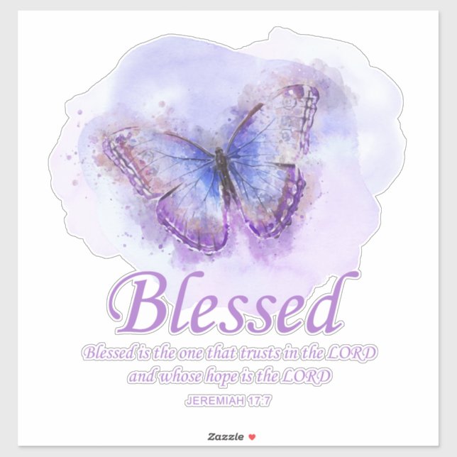Schmetterling der Christlichen Bibel für Frauen: G Aufkleber (Blatt)