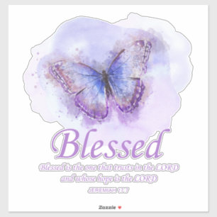 Schmetterling der Christlichen Verse für Frauen:  Aufkleber