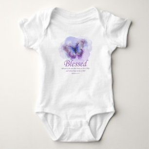 Schmetterling der Christlichen Verse für Frauen:  Baby Strampler