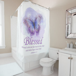 Schmetterling der Christlichen Verse für Frauen: Duschvorhang