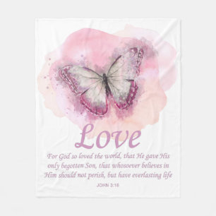 Schmetterling der Christlichen Verse für Frauen:L Fleecedecke