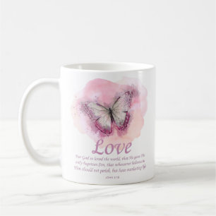 Schmetterling der Christlichen Verse für Frauen:L Kaffeetasse