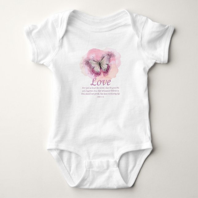 Schmetterling der Christlichen Verse für Frauen:Li Baby Strampler (Vorderseite)