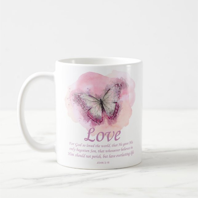Schmetterling der Christlichen Verse für Frauen:Li Kaffeetasse (Links)
