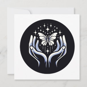 Schmetterling der Hoffnung Symbol für Kraft und Wi Einladung
