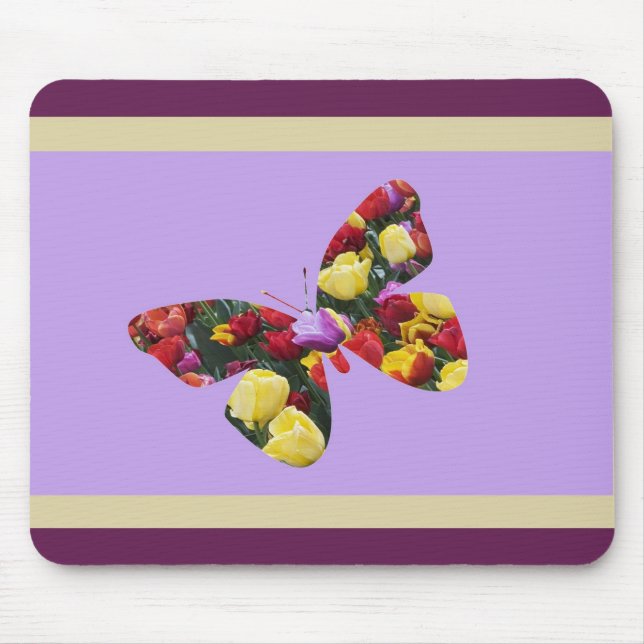 Schmetterling der Tulpen Mousepad (Vorne)