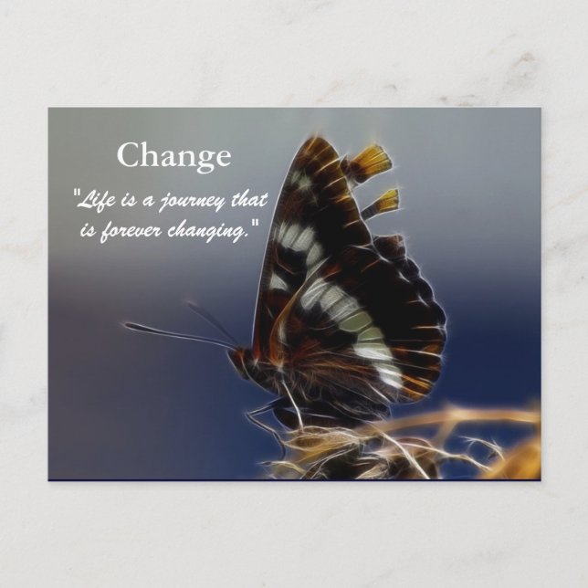 Schmetterling der Veränderung Motivierend Postkart Postkarte (Vorderseite)