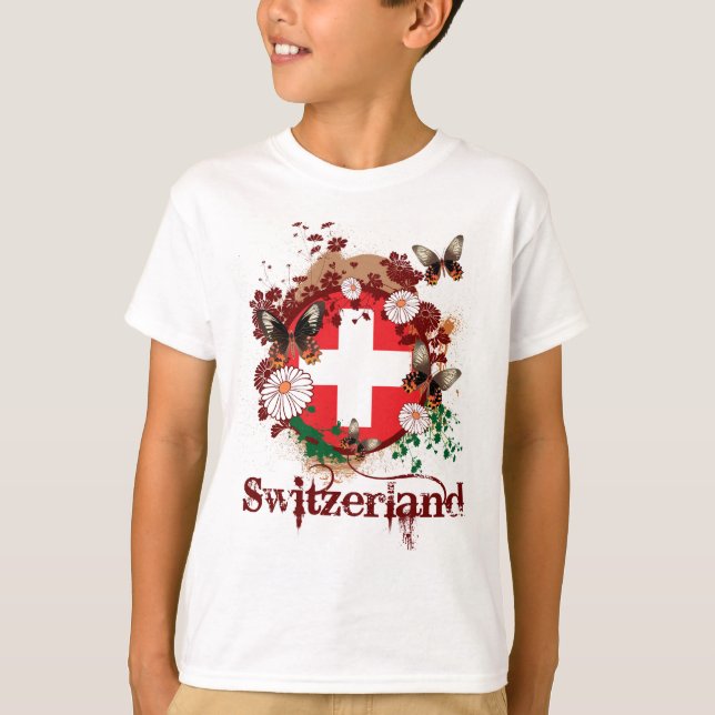 Schmetterling die Schweiz T-Shirt (Vorderseite)