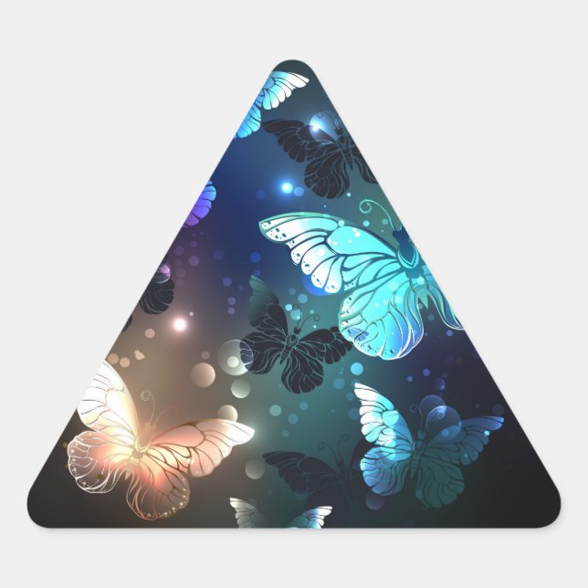 Schmetterling Dreieckiger Aufkleber (Vorderseite)