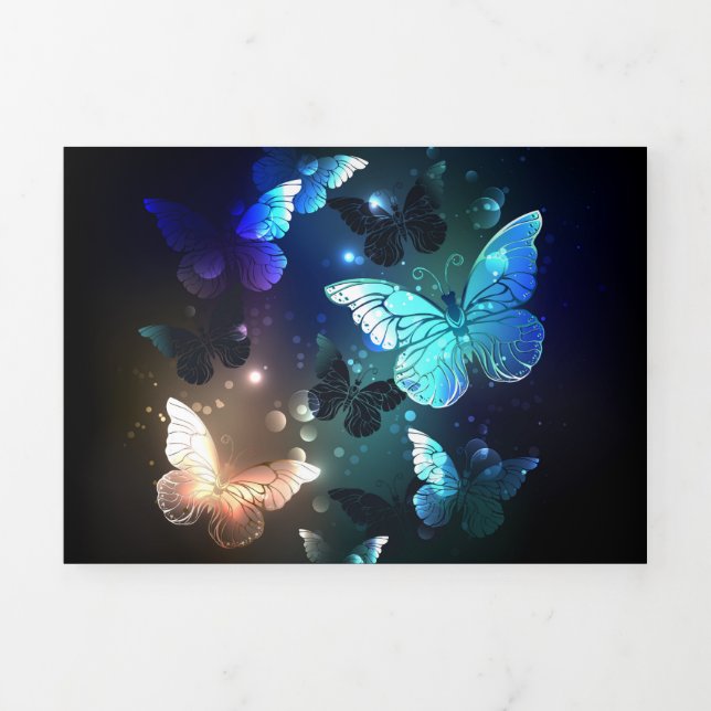 Schmetterling Dreifach Gefaltete Ankündigung (Cover)