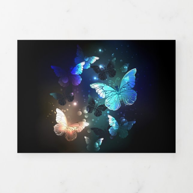 Schmetterling Dreifach-gefaltete Programmkarte (Cover)