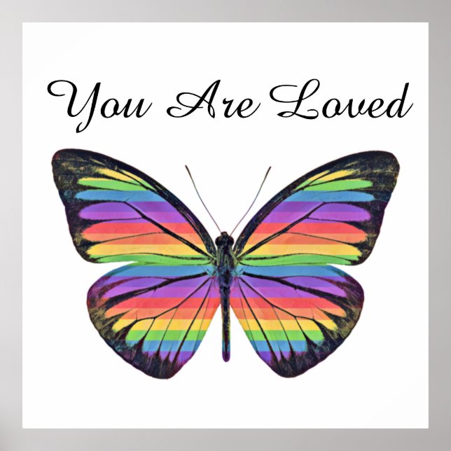 Schmetterling, du bist ein liebes Poster (Vorne)