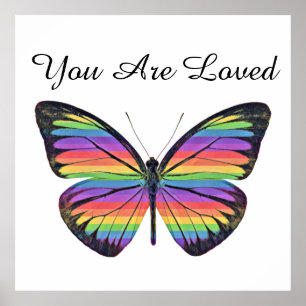 Schmetterling Du Bist Geliebt Poster