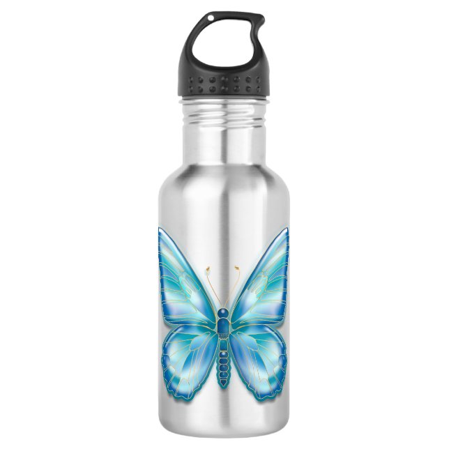 Schmetterling Edelstahlflasche (Vorderseite)