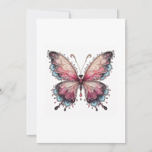 Schmetterling Einladung (Vorderseite)