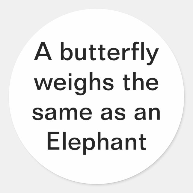 Schmetterling Elephant Same Hankamer Artjunkhaus S Runder Aufkleber (Vorderseite)