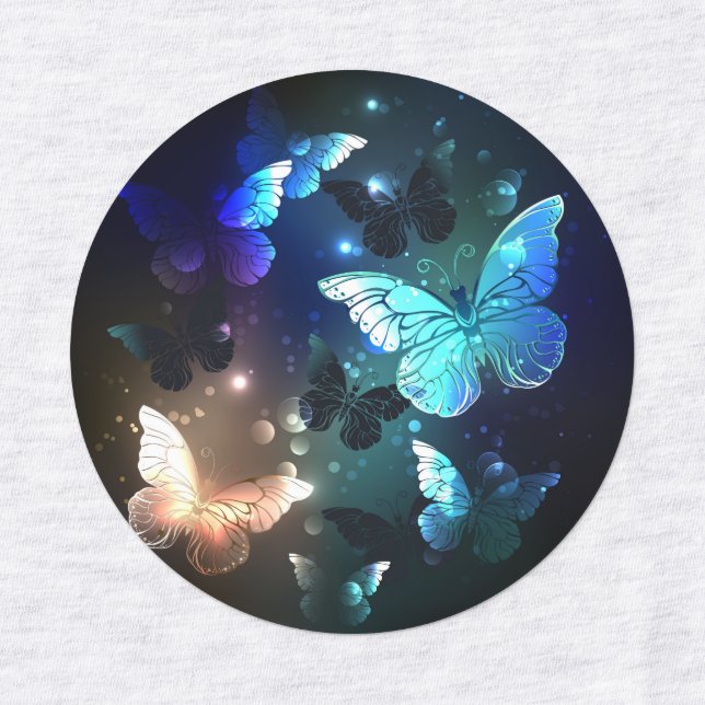 Schmetterling Etiketten (Design 1)