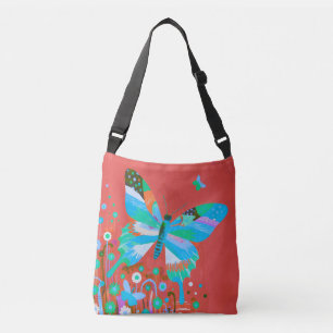 Schmetterling & Floral Abstract-Tasche Tragetaschen Mit Langen Trägern