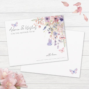 Schmetterling Florale Babyparty-Tipps Begleitkarte
