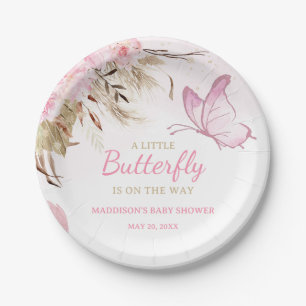 Schmetterling Florales Babyshower Pappteller