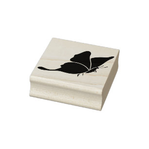 Schmetterling Frack Profil Silhouette Briefmarke Gummistempel