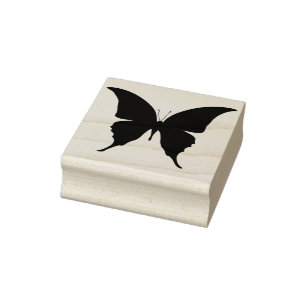 Schmetterling Frack Silhouette Briefmarke Gummistempel