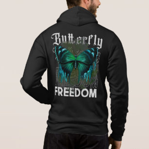 Schmetterling Freiheit Streetwear-Stil Design-6401 Hoodie