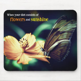 Schmetterling füttre auf Blume Mousepad