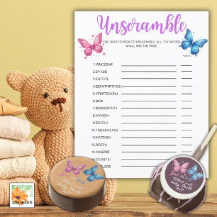 Schmetterling Gender Reveal Party Baby entwirren