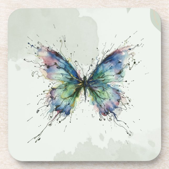 Schmetterling Getränkeuntersetzer (Vorderseite)