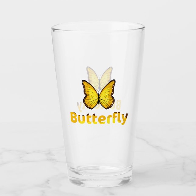 Schmetterling Glas (Vorderseite)