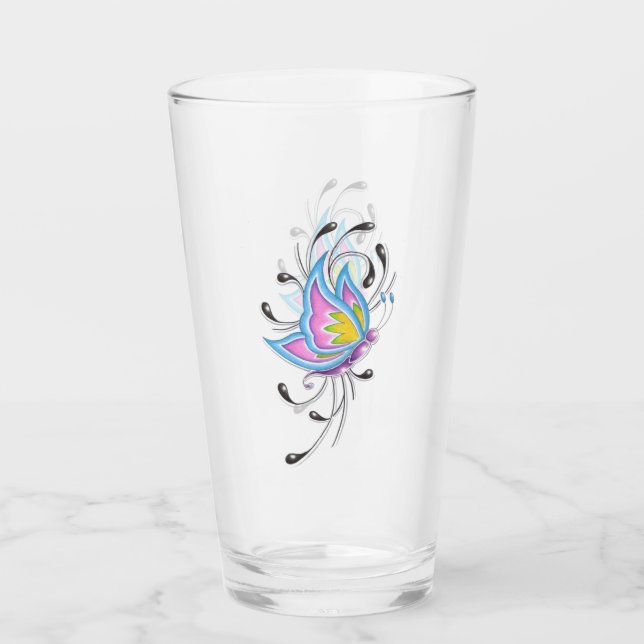 Schmetterling Glas (Vorderseite)