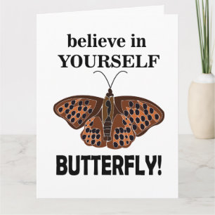 Schmetterling Glaube an dich selbst Inspirierend Karte