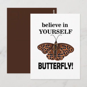 Schmetterling Glaube an dich selbst Postkarte