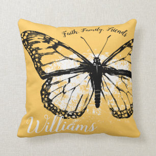 Schmetterling Glaube Familie Freunde Inspirierend Kissen