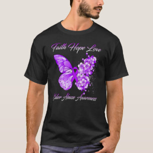 Schmetterling Glaube Hoffnung Liebe Altenmissbrauc T-Shirt