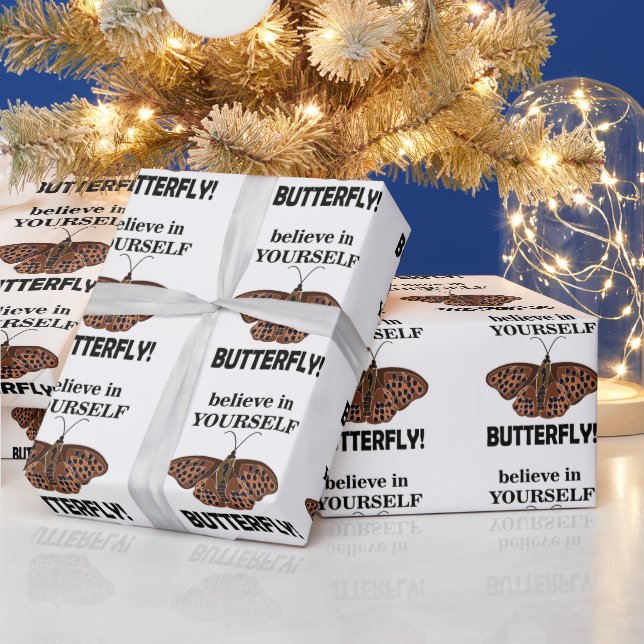 Schmetterling glaubt an euch selbst Schmetterling Geschenkpapier (Feiertage)