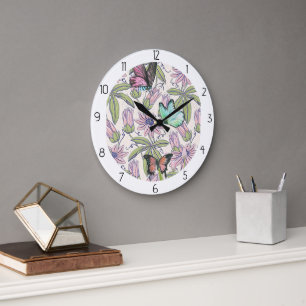 Schmetterling Große Wanduhr