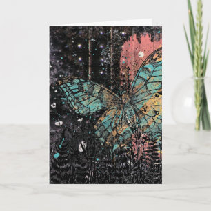 Schmetterling Grunge, Geburtstag Karte
