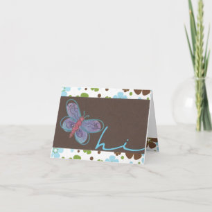 Schmetterling hallo Notecard Karte